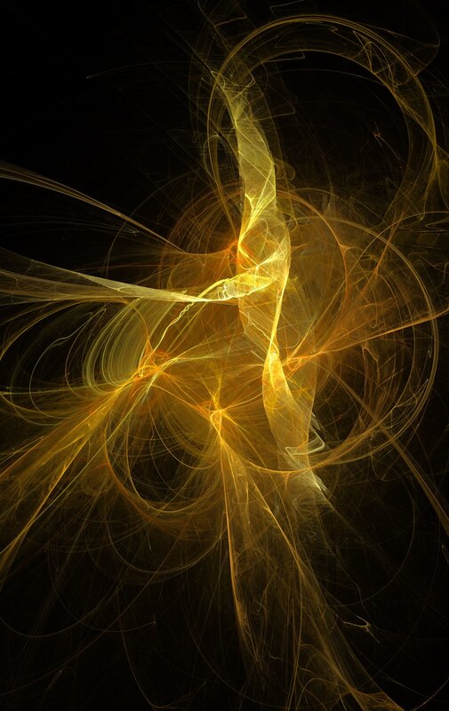 Abstract golden fractal swirl