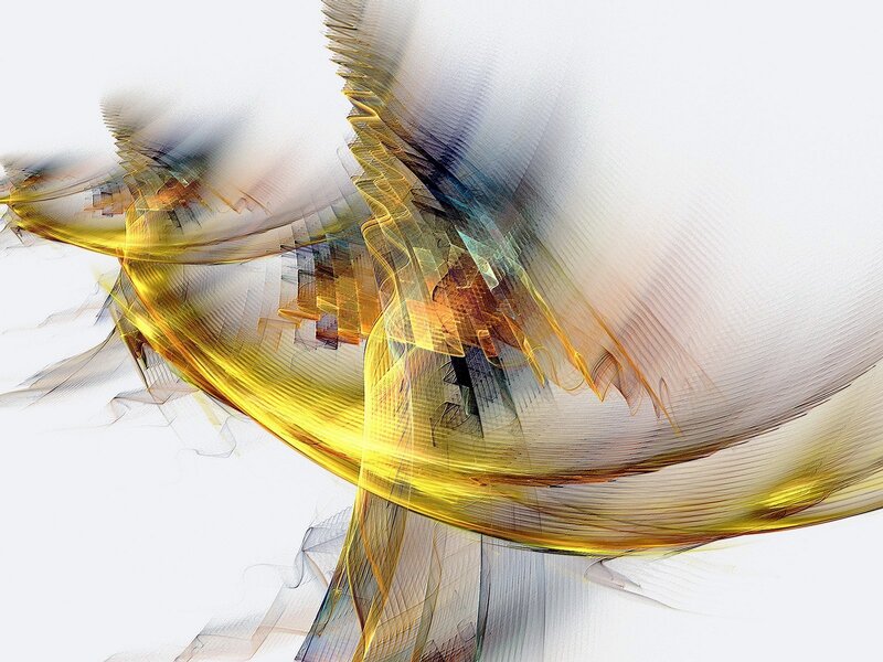 Abstract golden fractal swirl