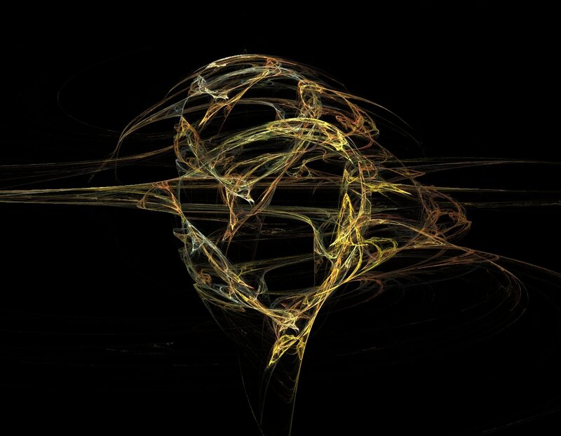 Abstract golden fractal swirl