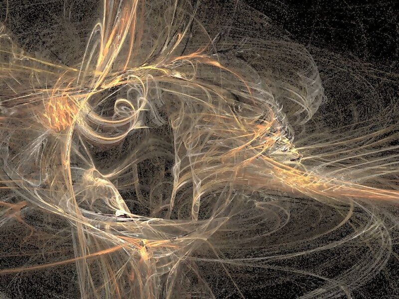 Abstract golden fractal swirls