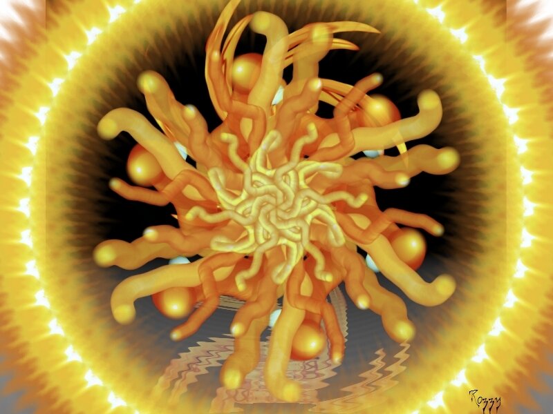 Abstract Golden Fractal — Yellow