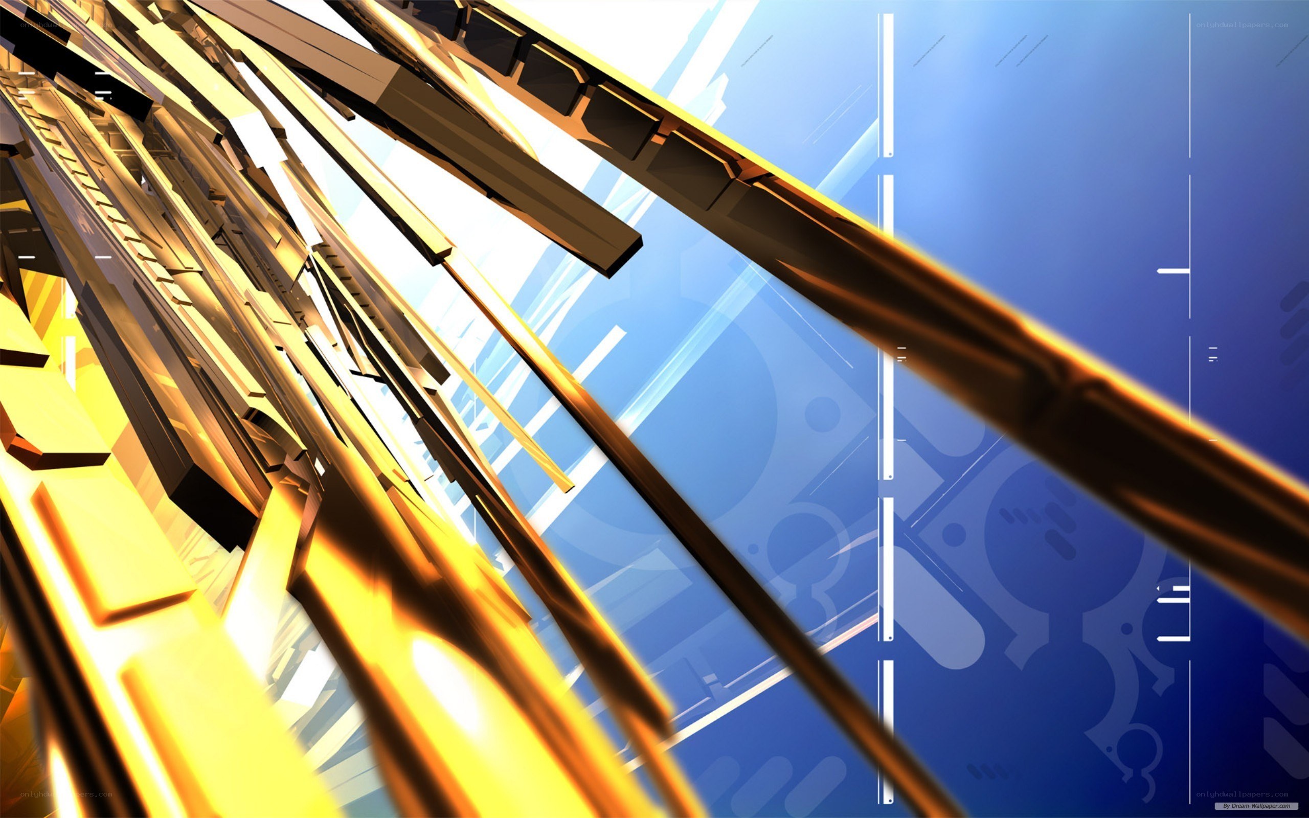 Abstract golden geometric design