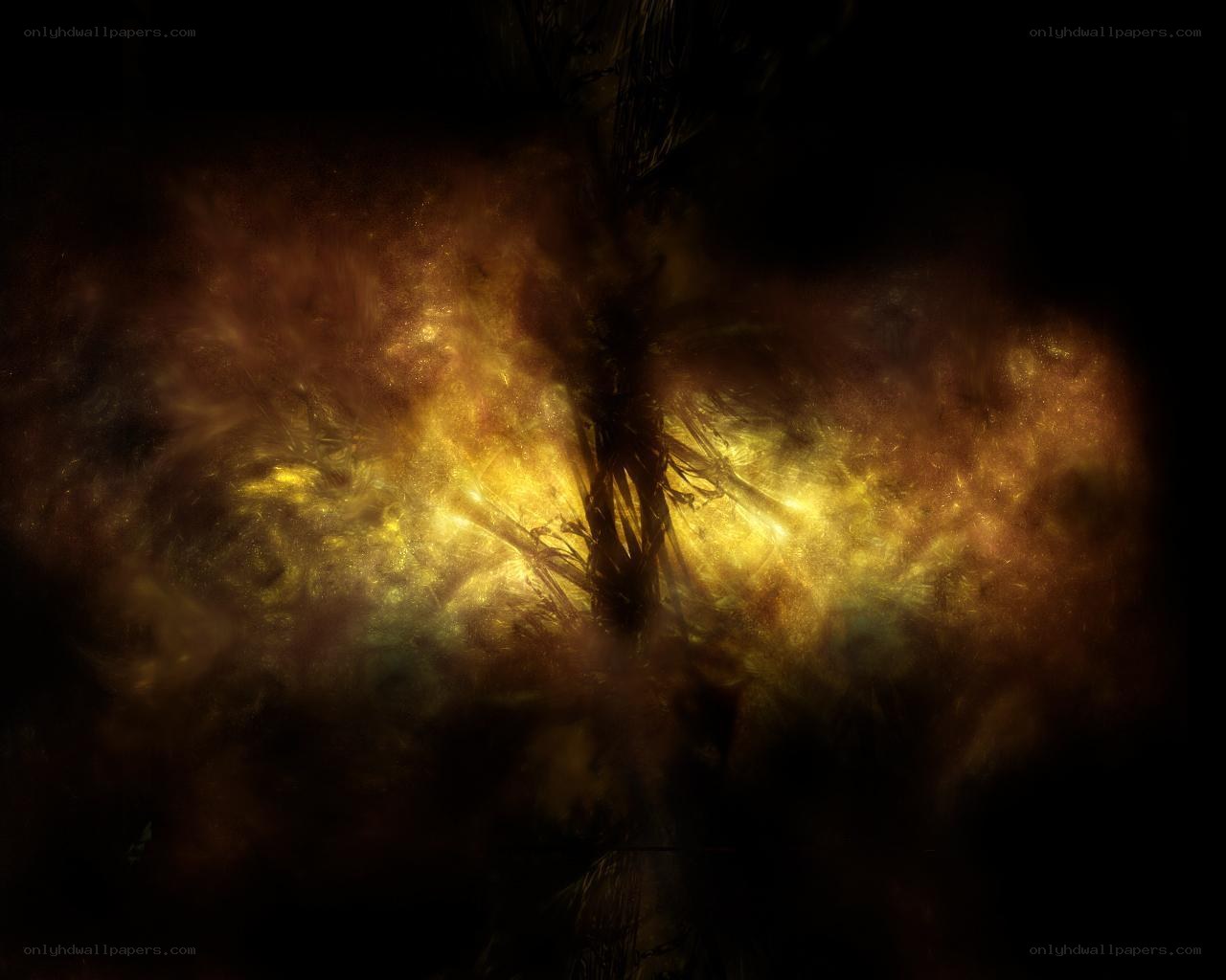 abstract golden light burst