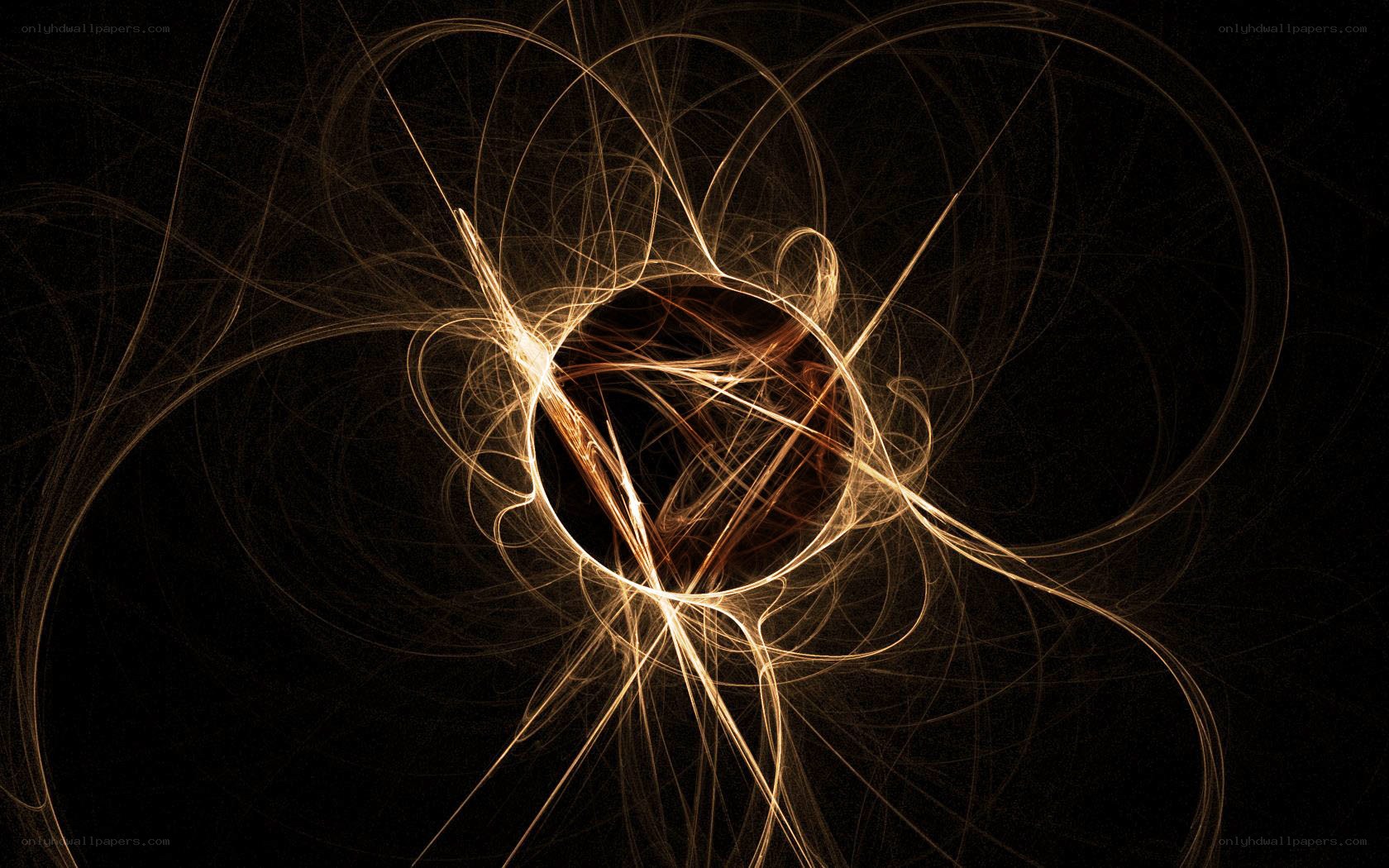 Abstract golden light fractal