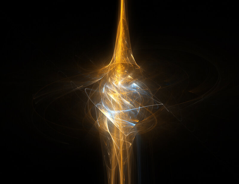Abstract golden light fractal