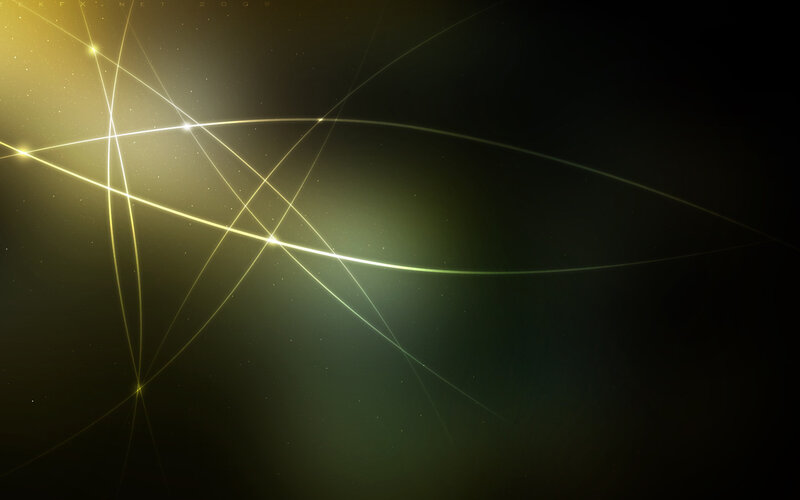 Abstract golden light lines