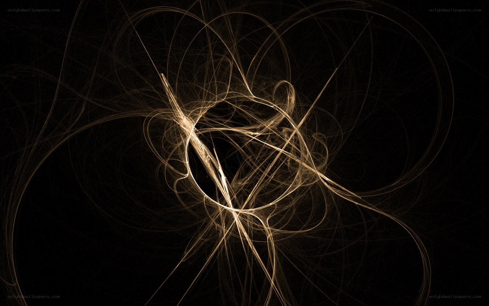 Abstract golden light patterns
