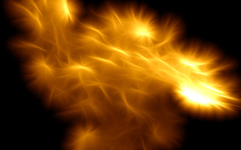 Abstract golden light patterns