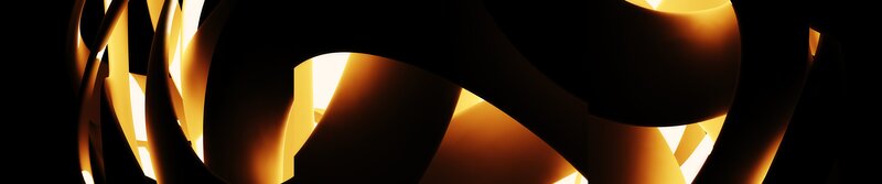 Abstract golden light sculpture