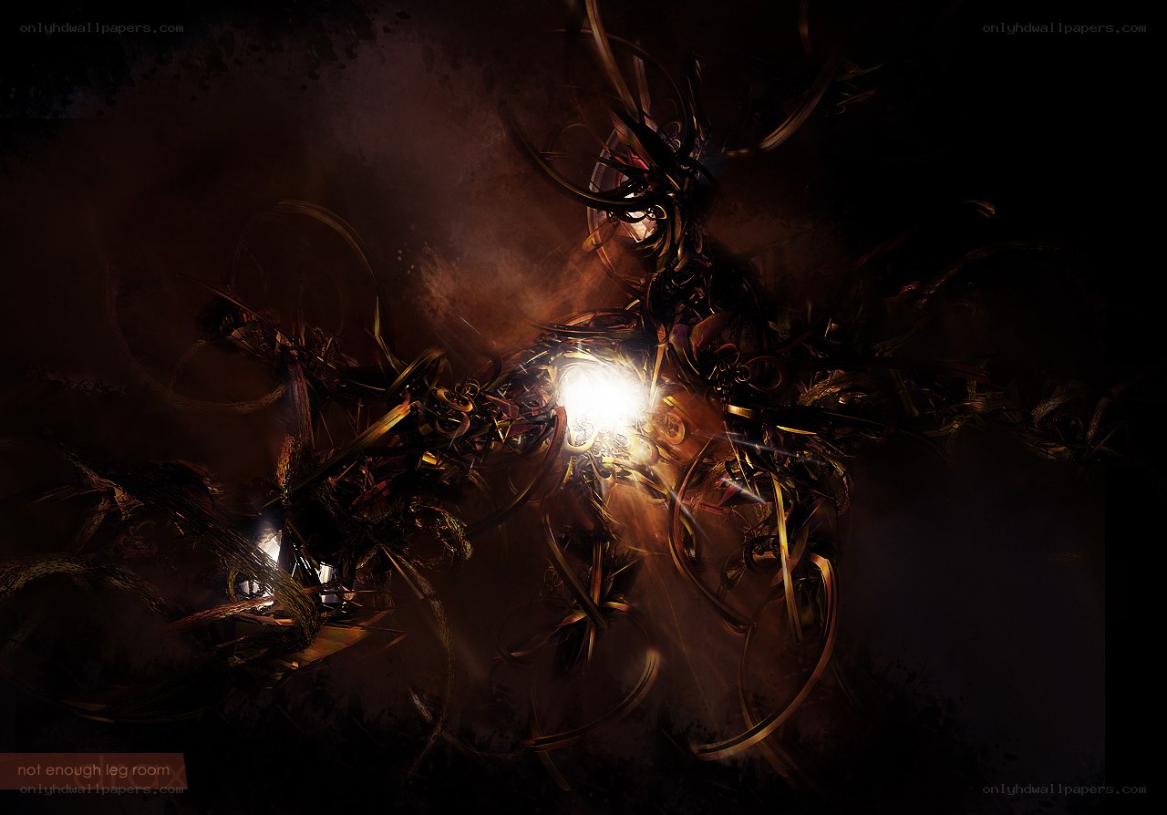 Abstract golden light sculpture