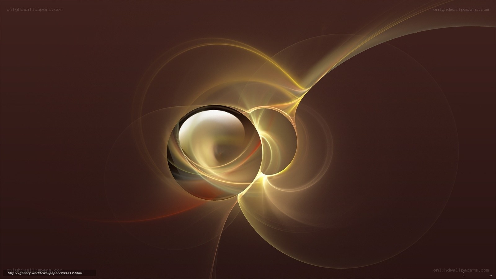 Abstract golden light swirl