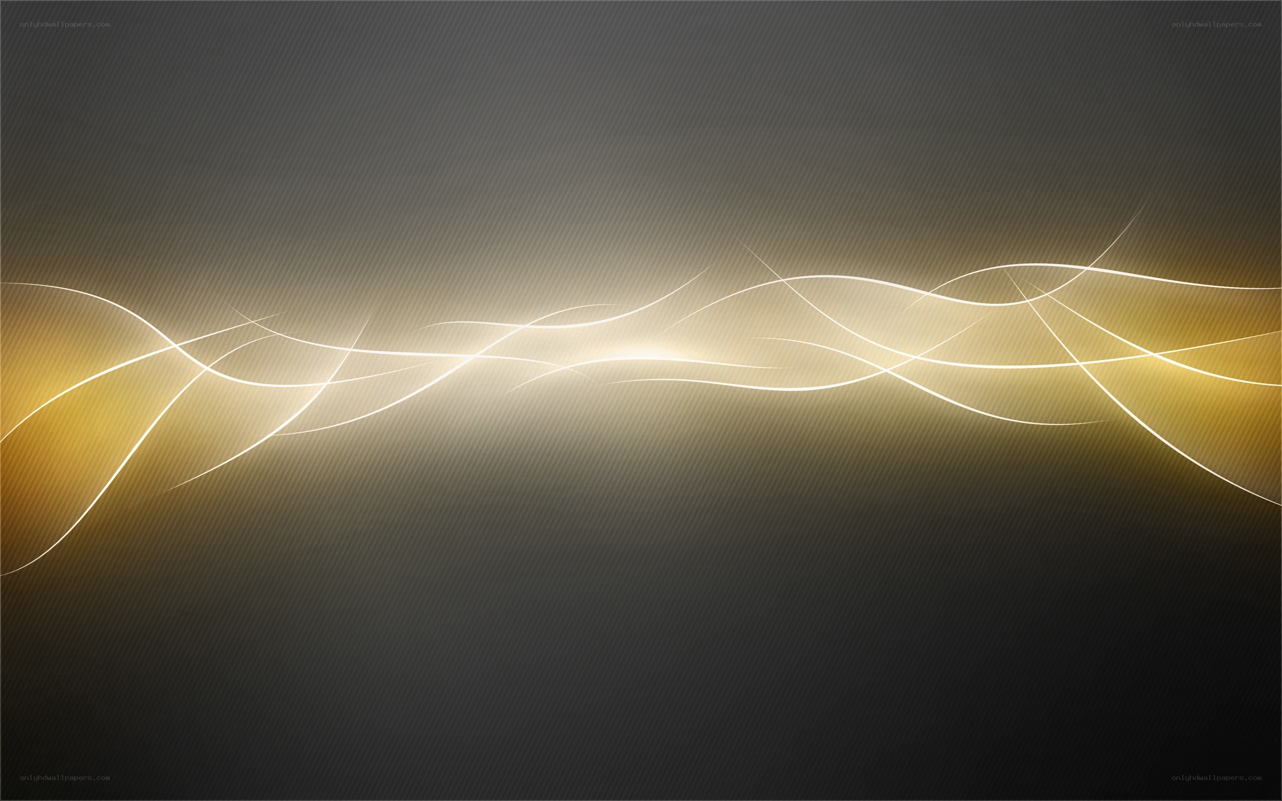 Abstract golden light waves