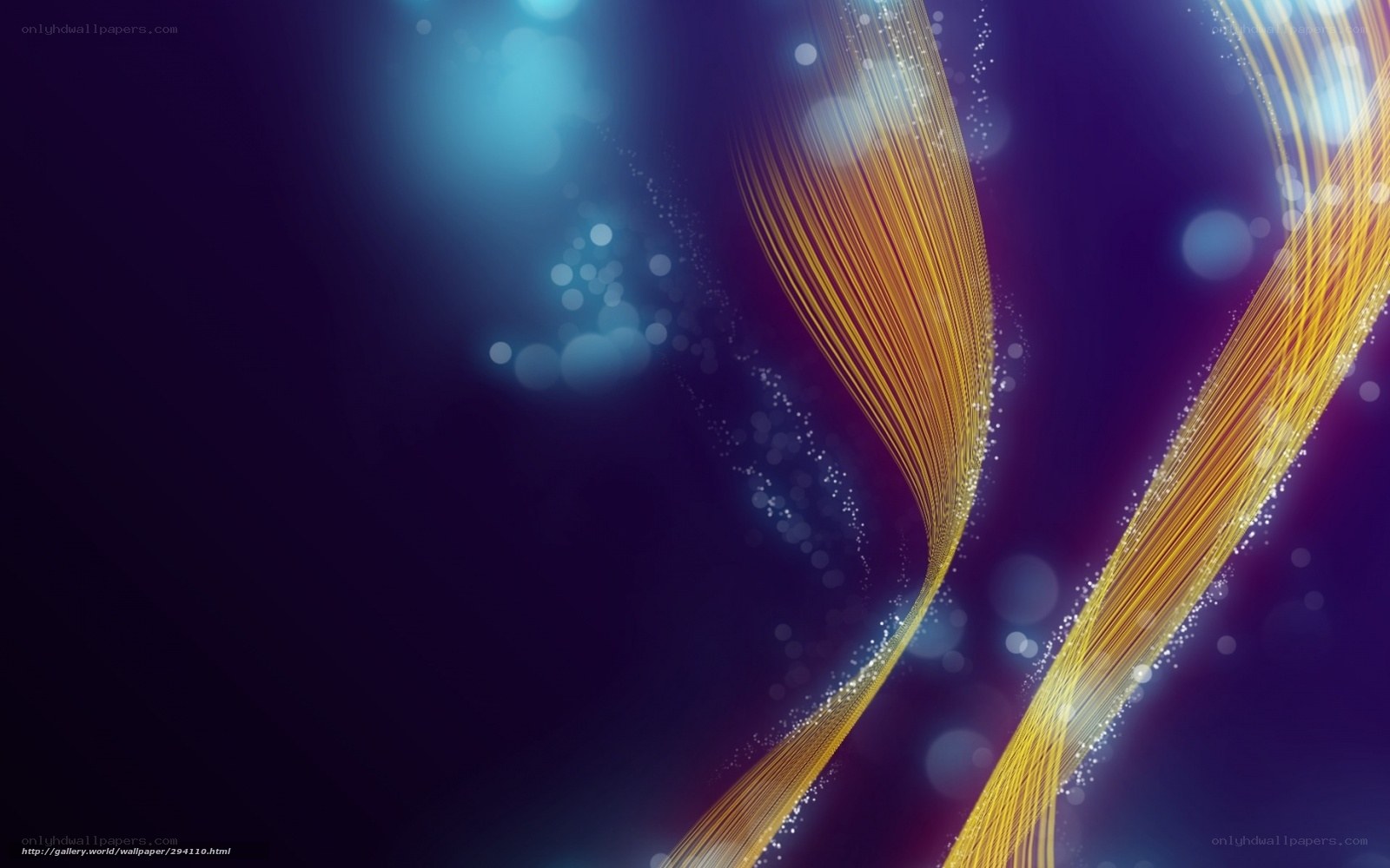 Abstract golden light waves