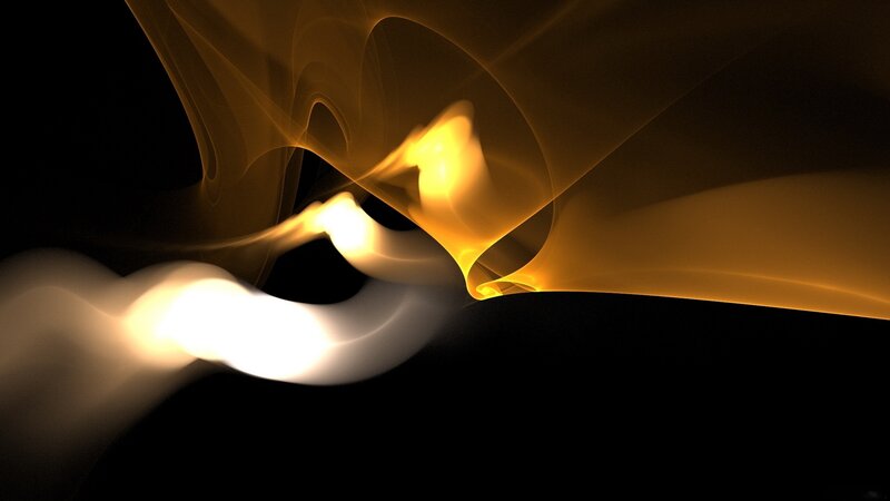 Abstract golden light waves