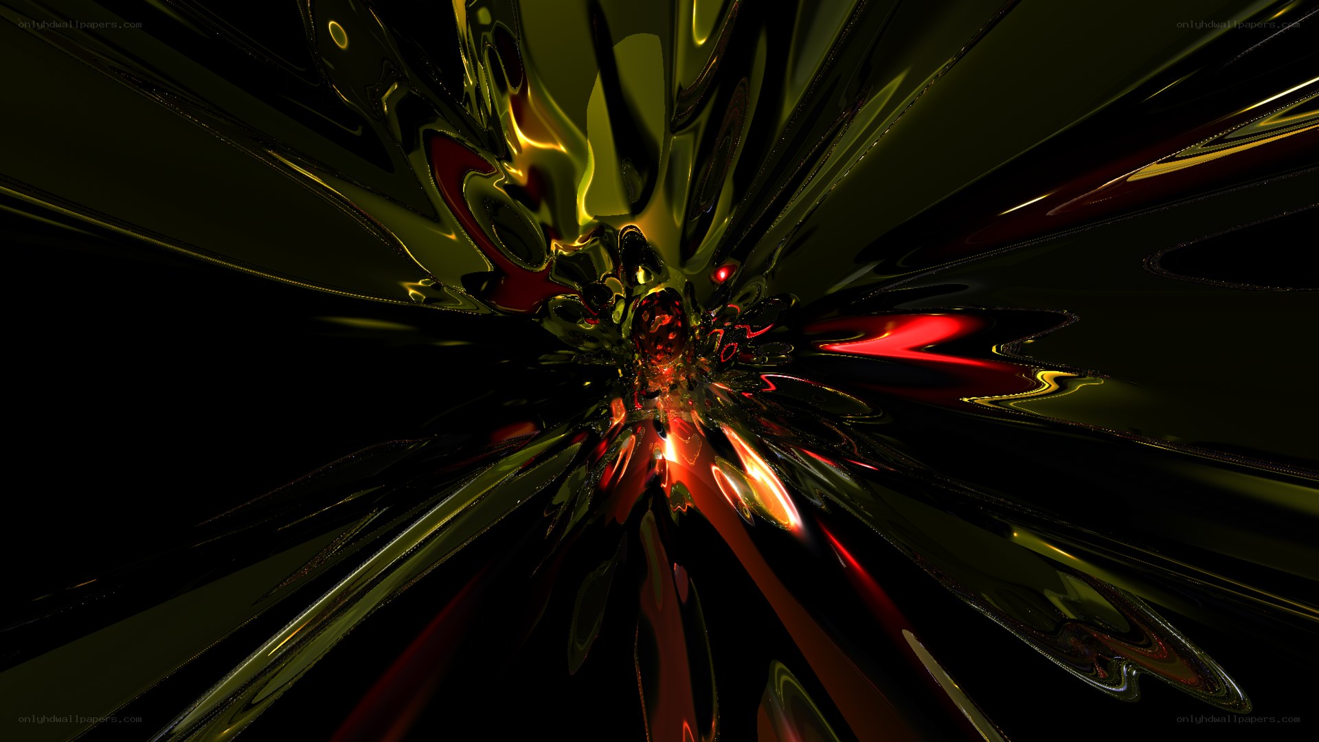 abstract golden liquid explosion