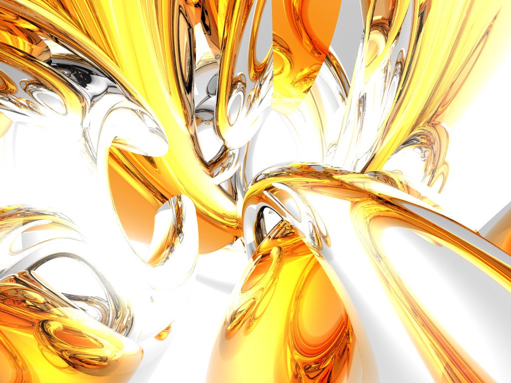 Abstract golden liquid swirls