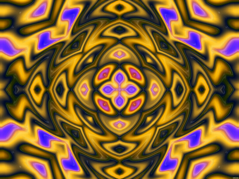 Abstract golden mandala pattern