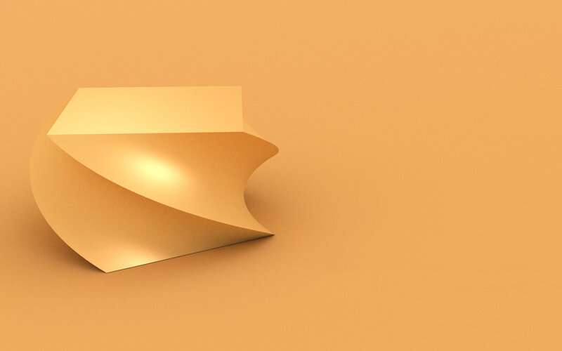 abstract golden sculpture