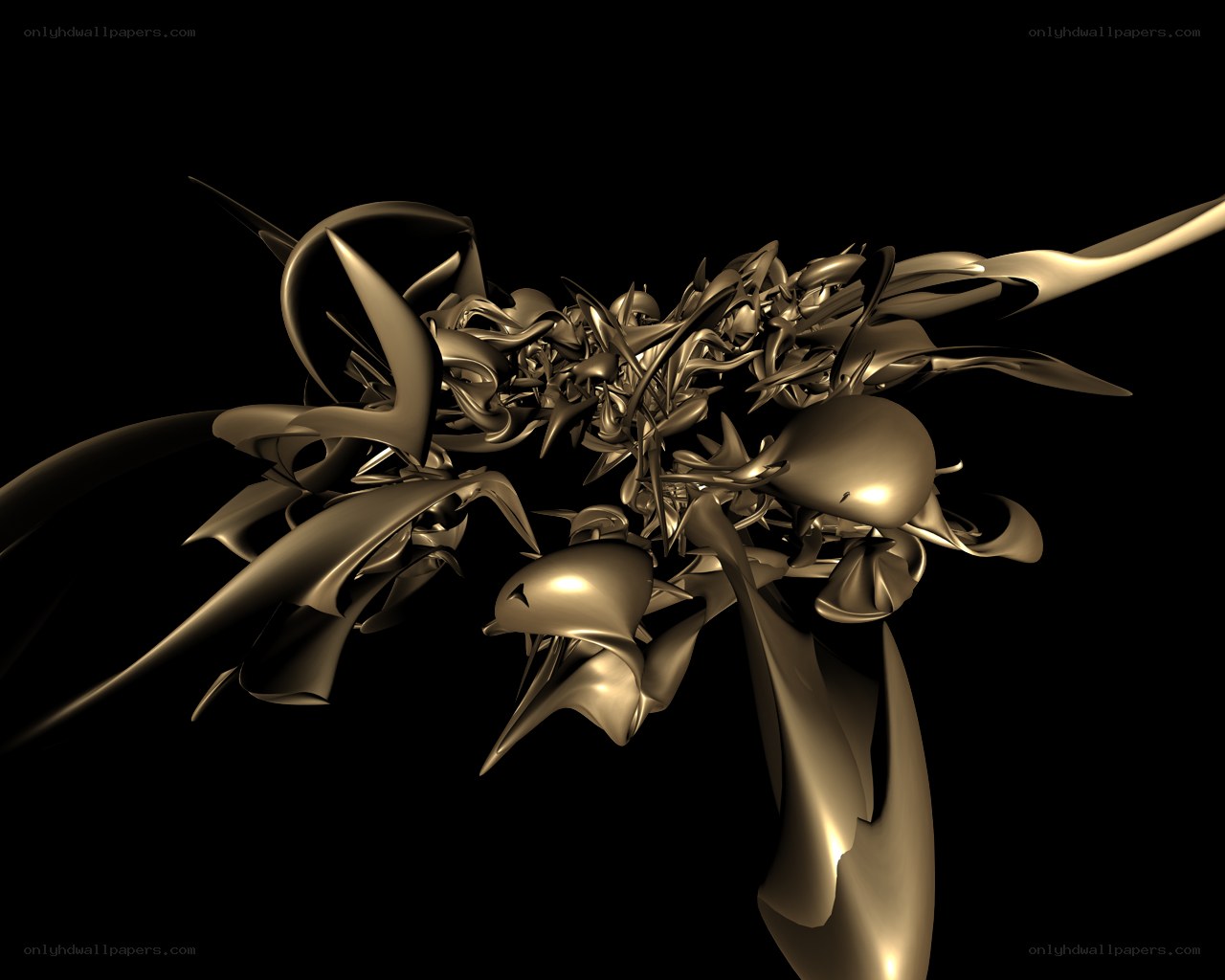 abstract golden sculpture