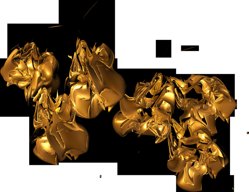 abstract golden sculpture