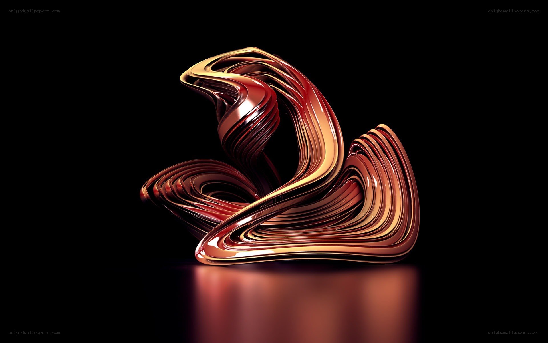 Abstract golden sculpture
