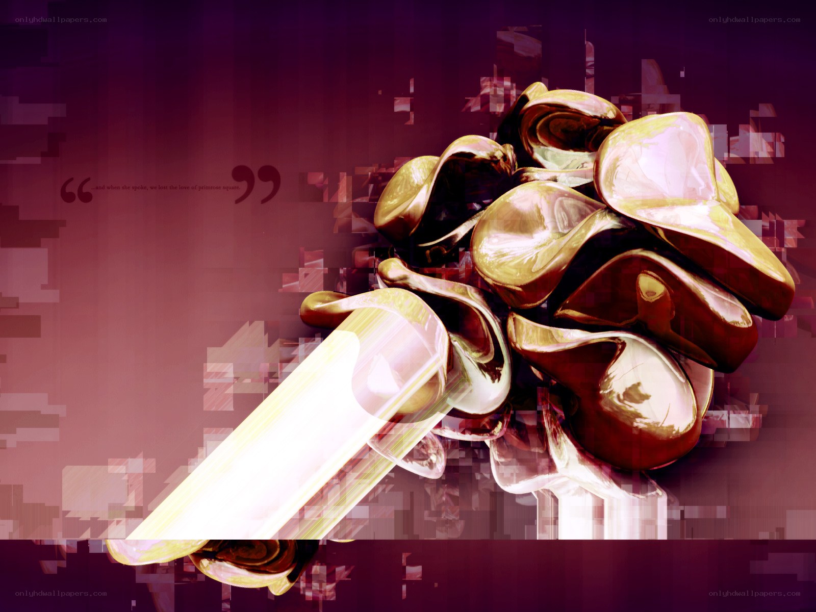 abstract golden sculpture
