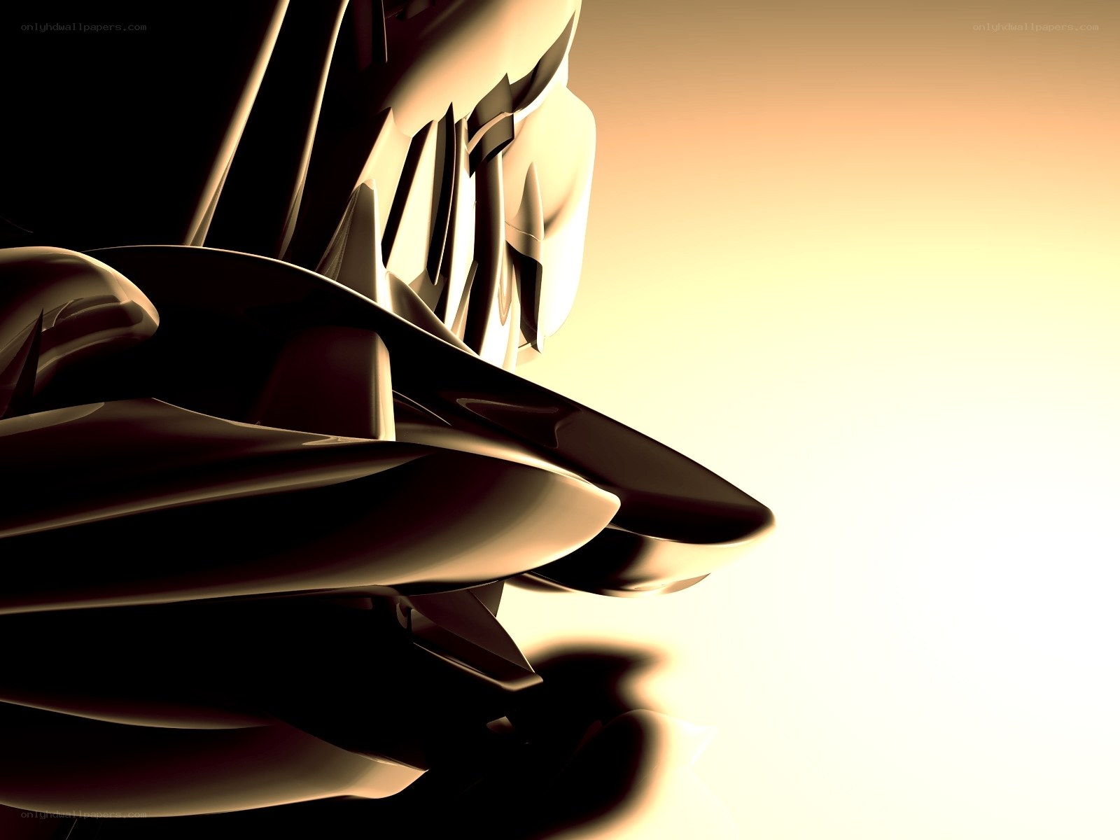 abstract golden sculpture