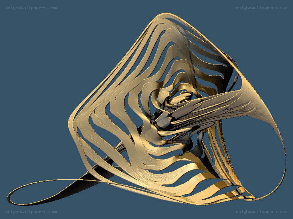 abstract golden sculpture