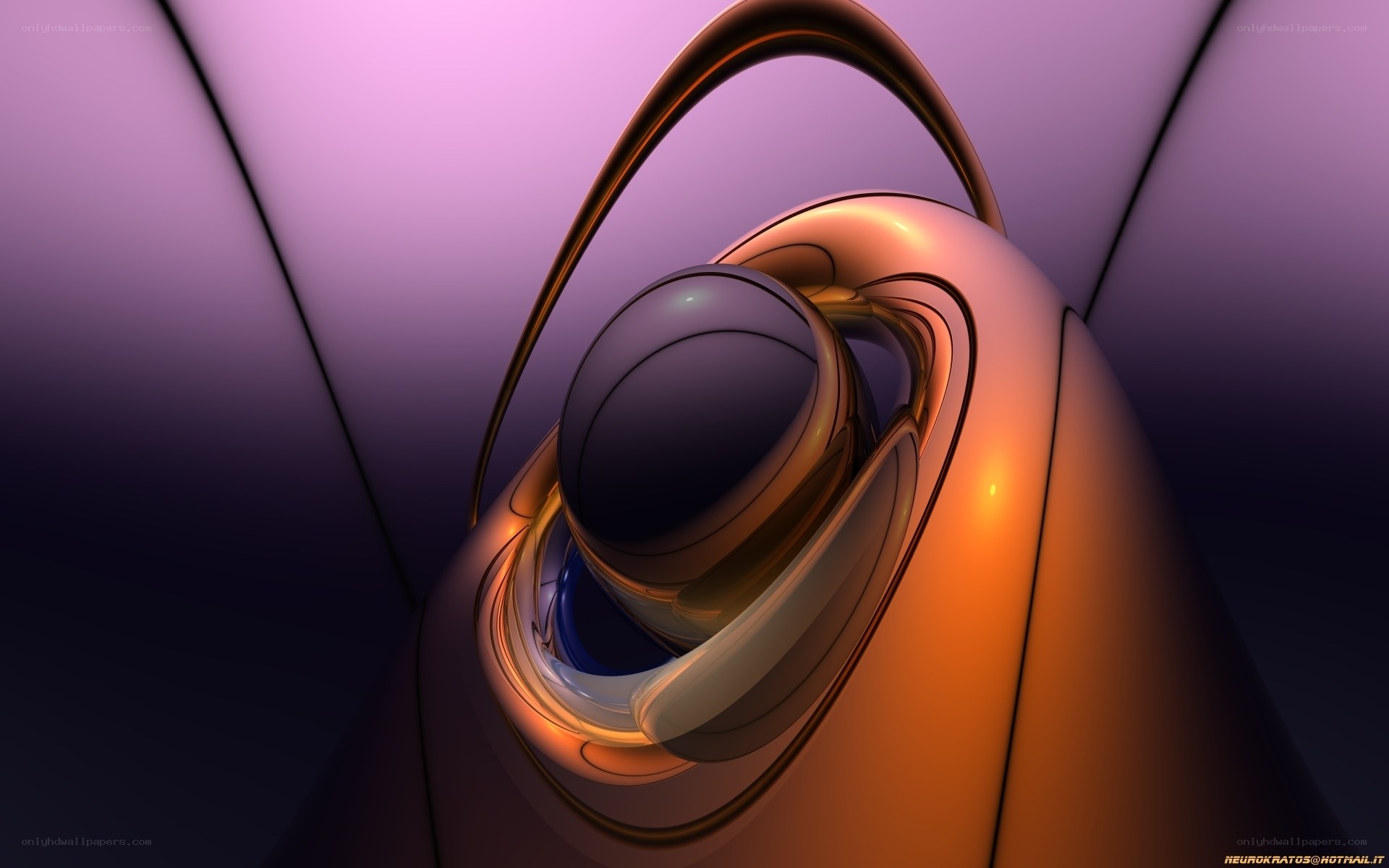 Abstract golden sculpture