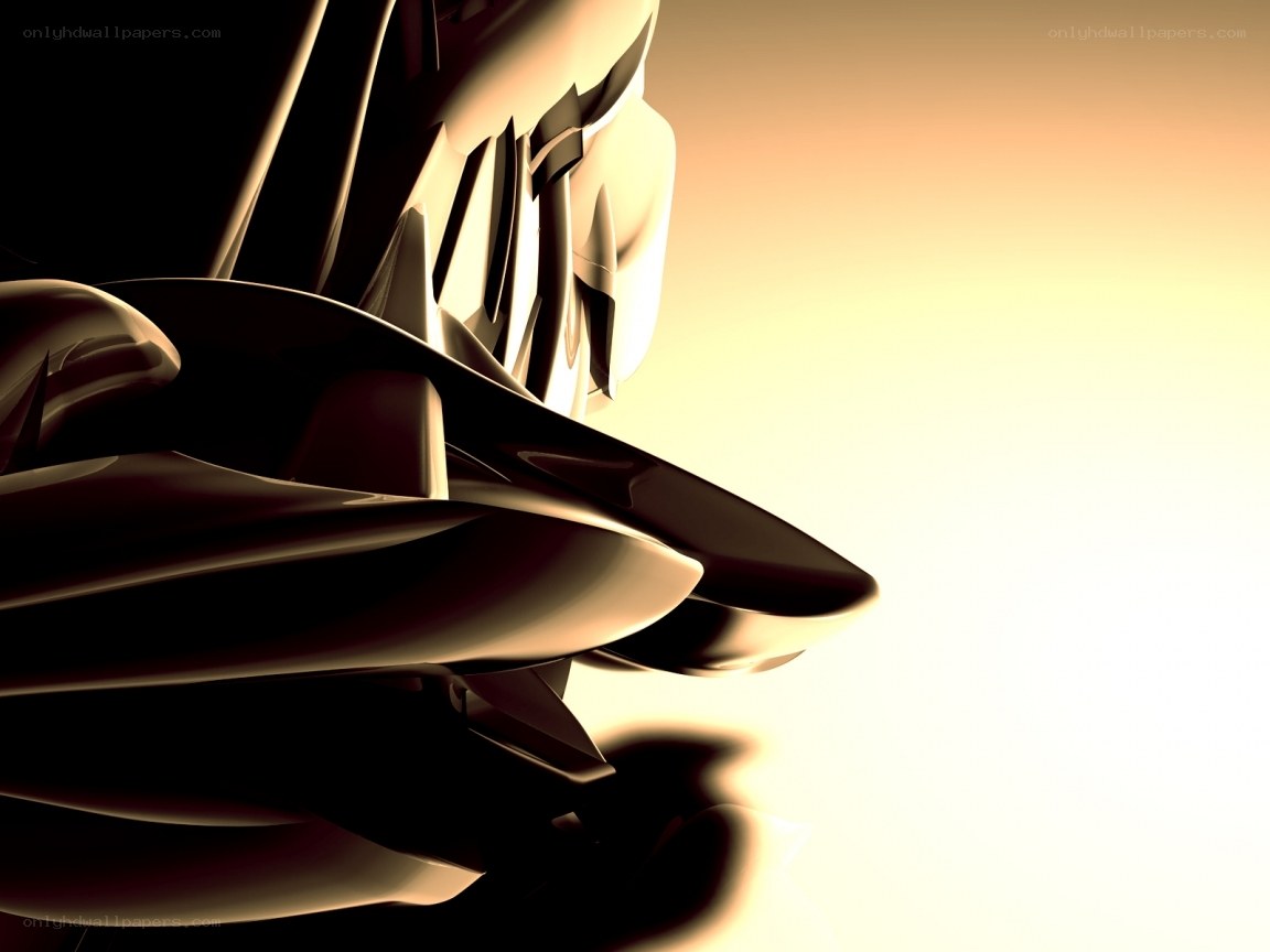 abstract golden sculpture