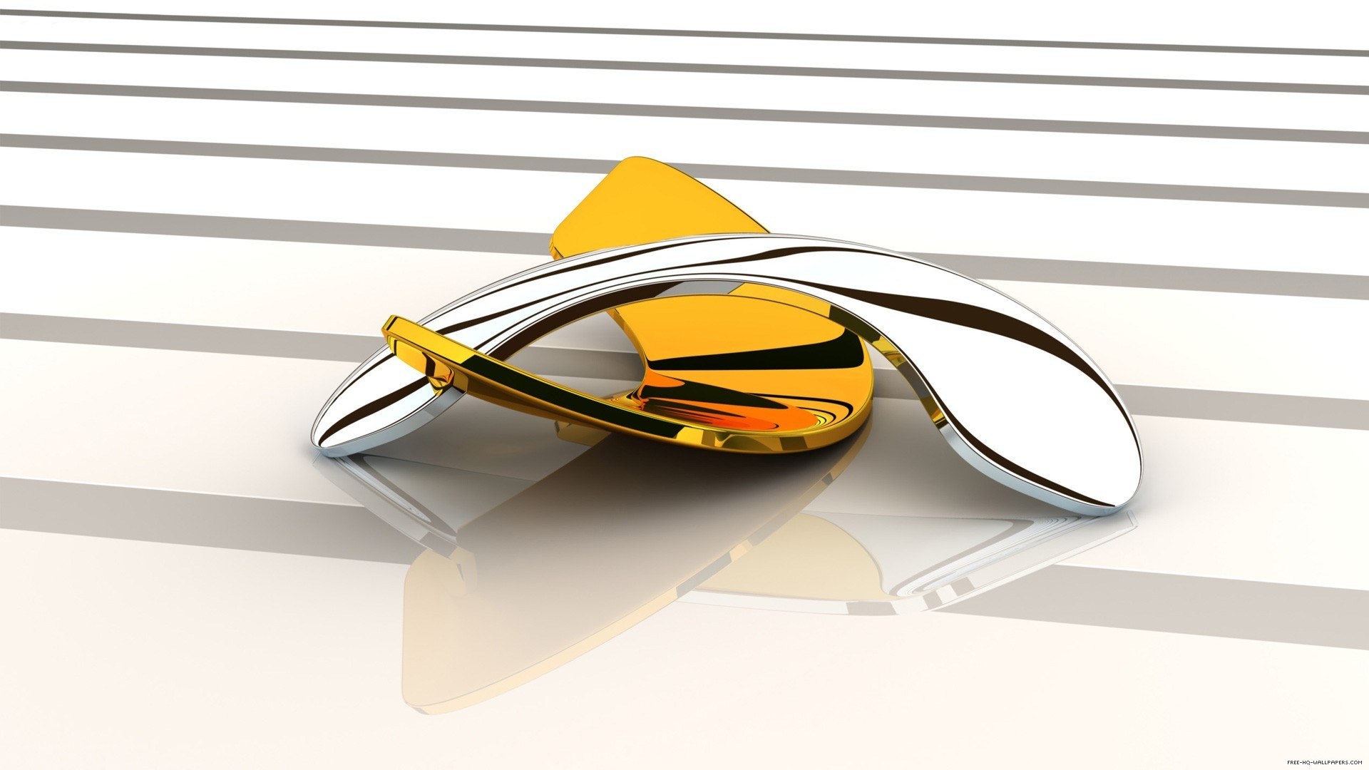 Abstract golden sculpture