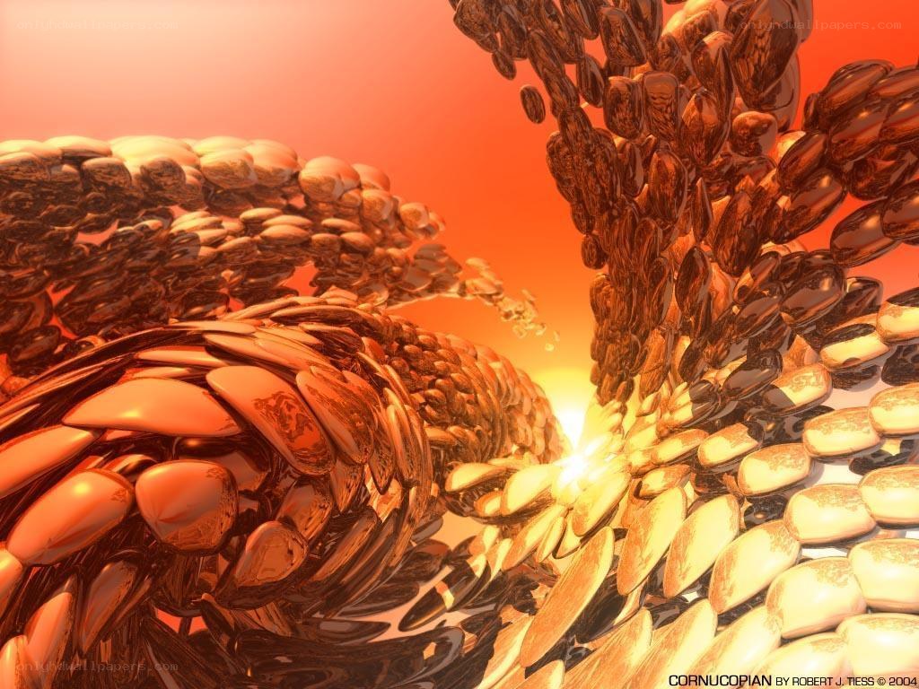 Abstract golden sculpture