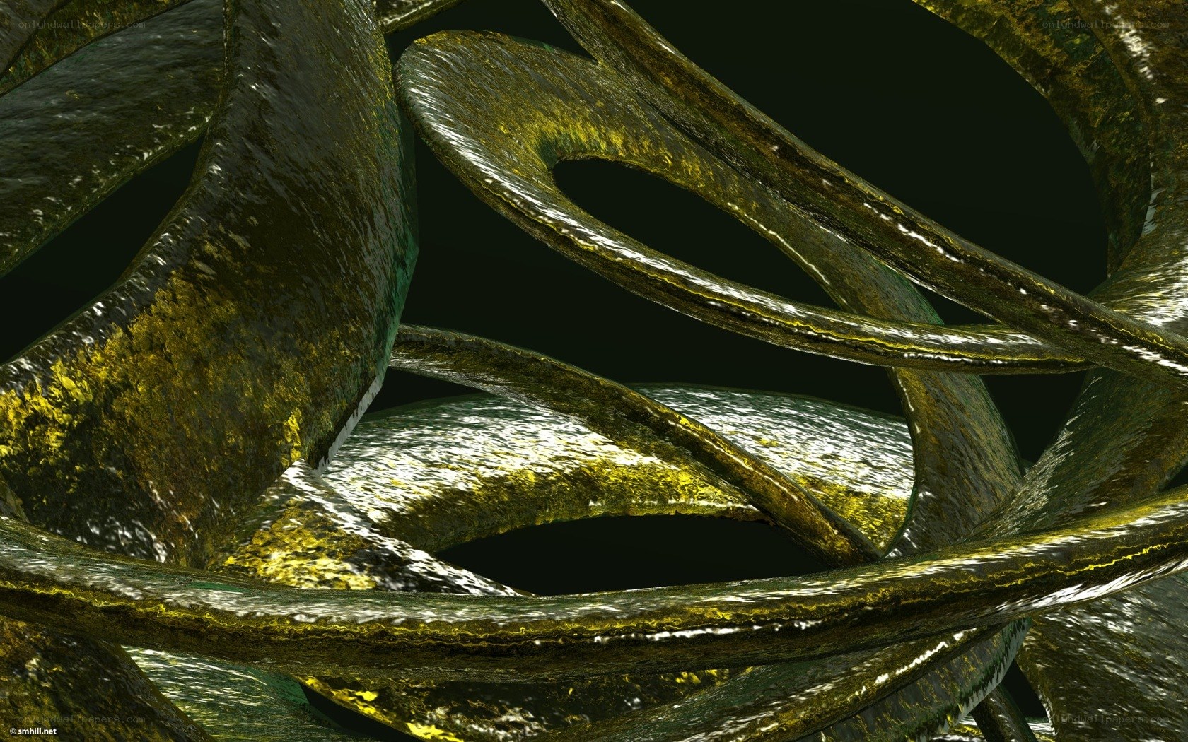 abstract golden sculpture