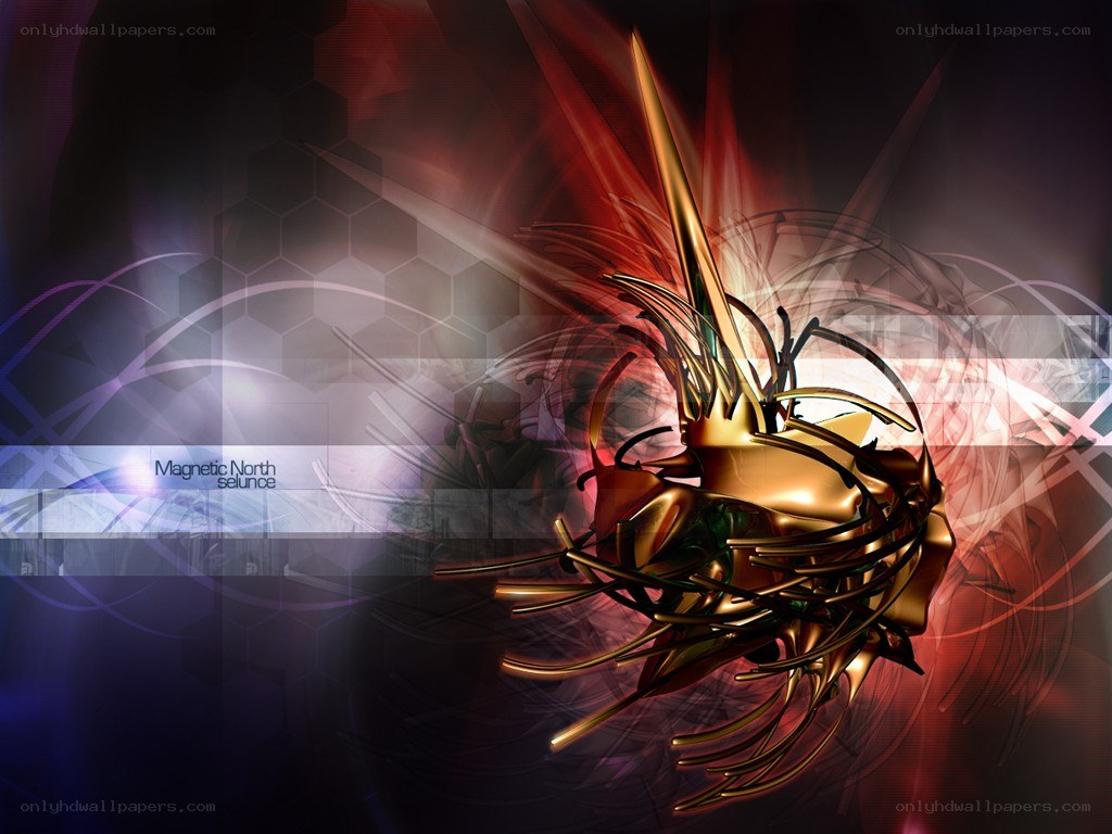 Abstract golden sculpture art