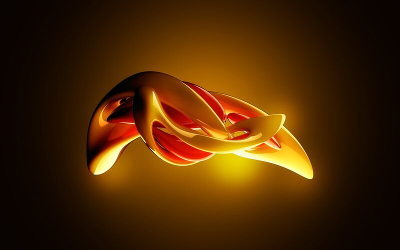 Abstract Golden Sculpture — Gold