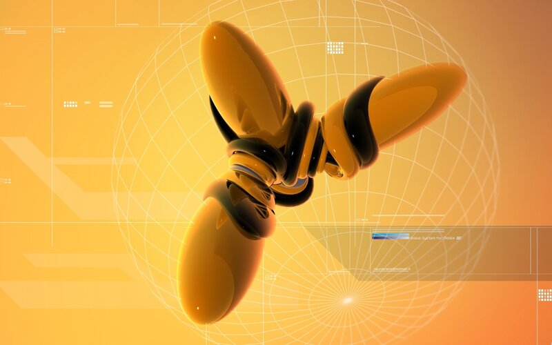 Abstract Golden Sculpture — Yellow