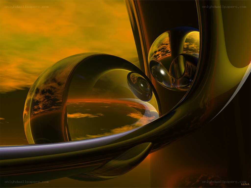 Abstract golden spheres