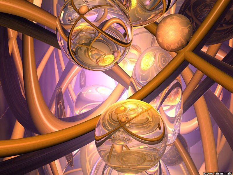 Abstract Golden Spheres — Gold