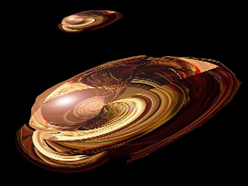 Abstract golden spiral forms