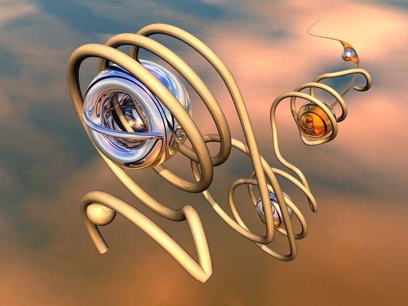 Abstract golden spiral sculpture