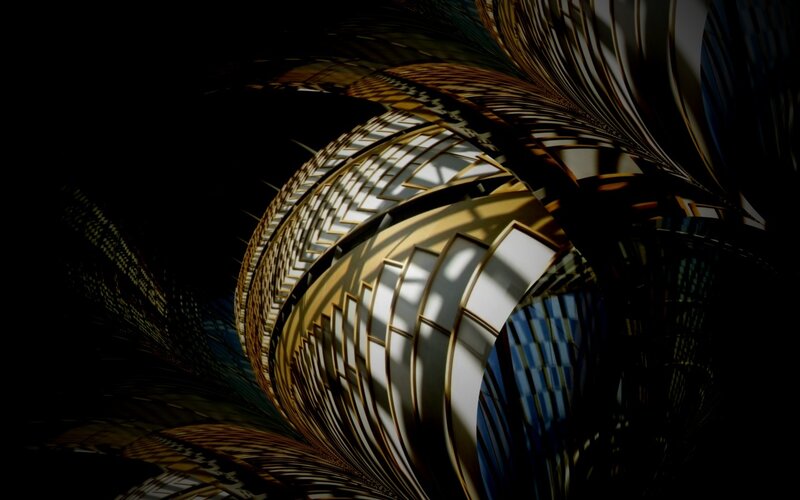 abstract golden spiral structure