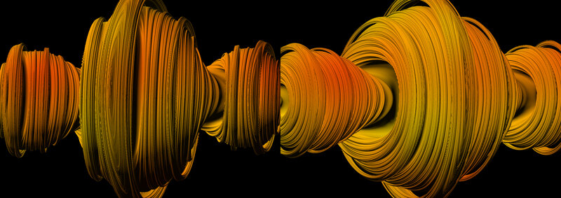 Abstract golden spiral structure
