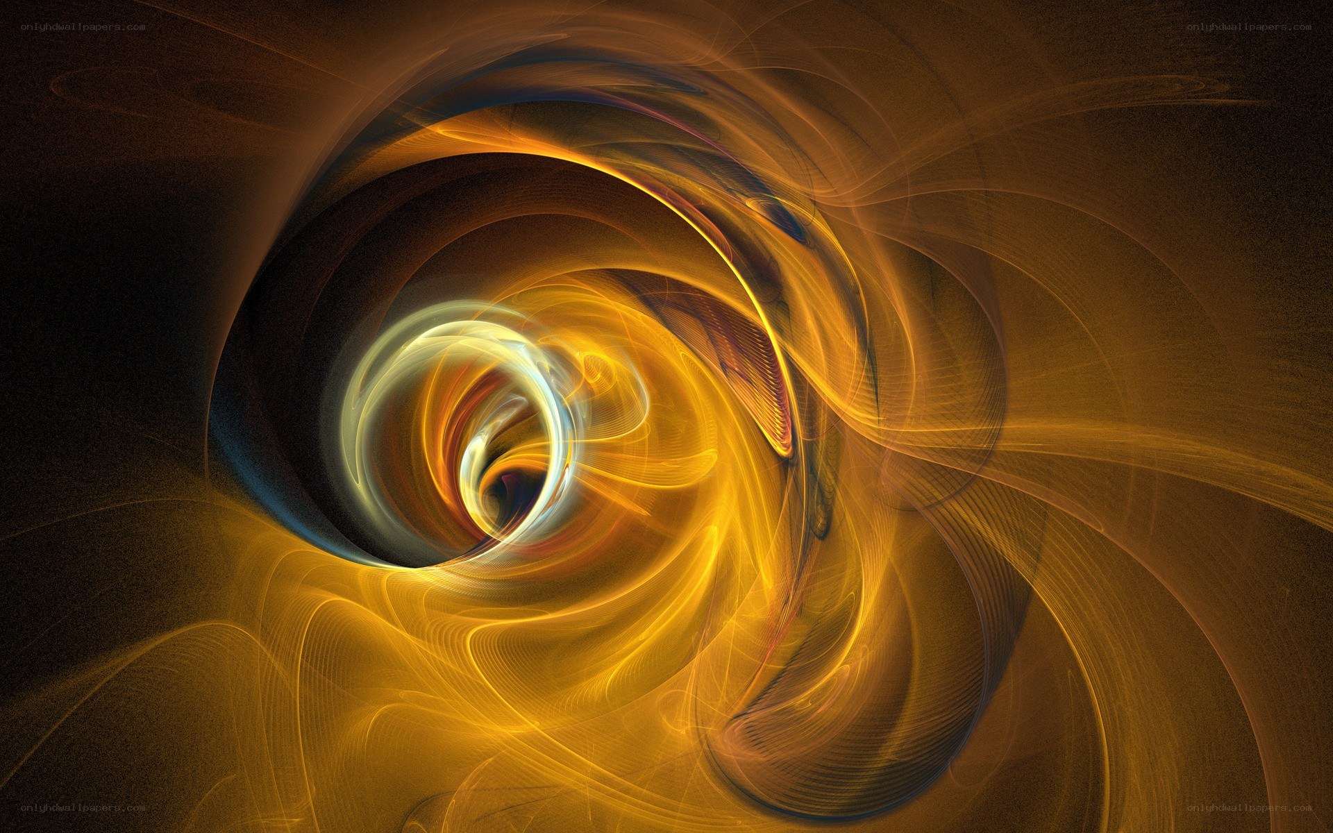 Abstract golden spiral tunnel