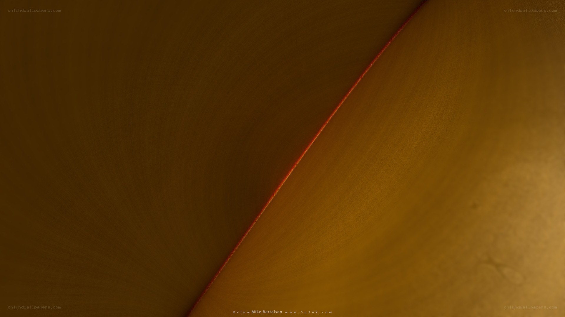 Abstract golden surface with red line