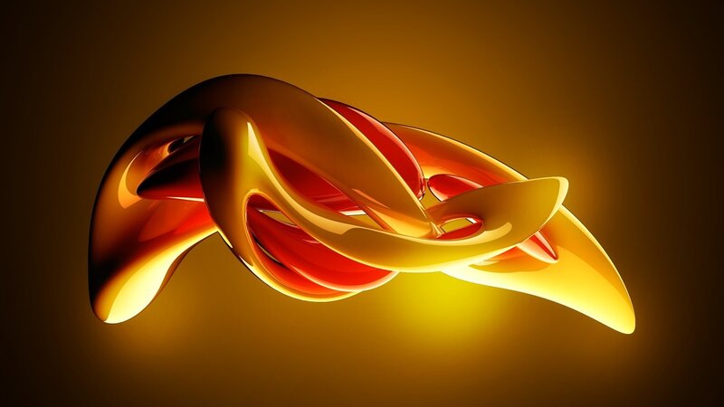 Abstract golden swirl