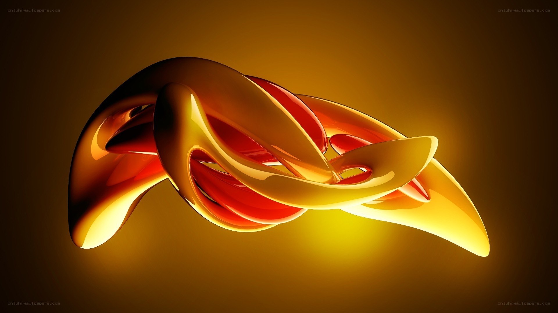 Abstract golden swirl