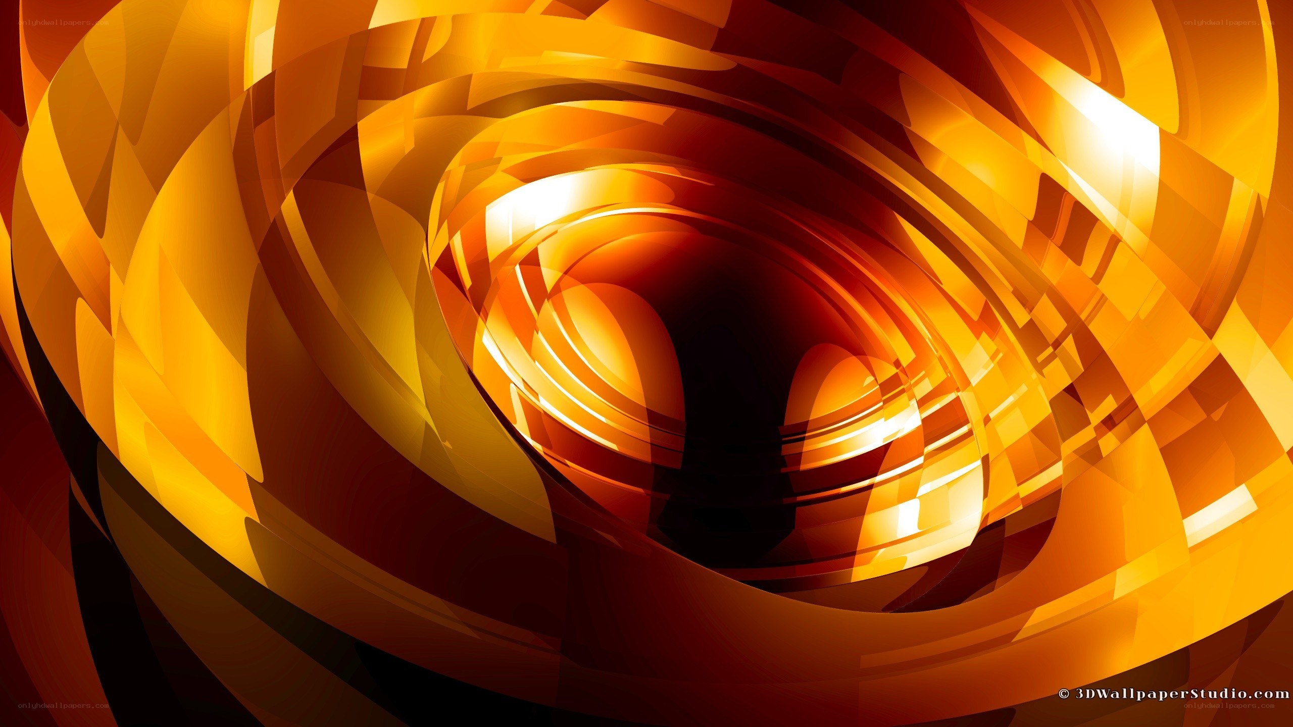 Abstract golden swirl