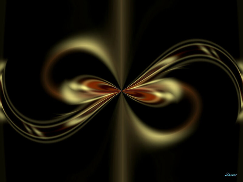 Abstract Golden Swirl — Black