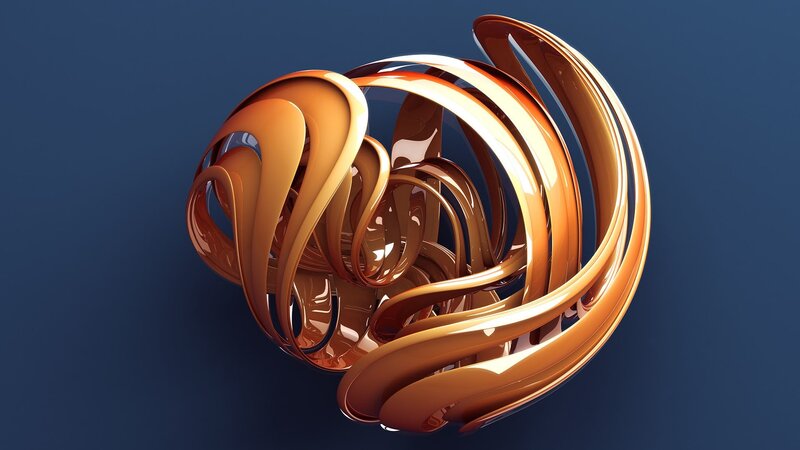 Abstract Golden Swirl — Gold