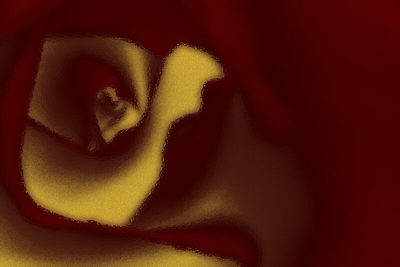 Abstract Golden Swirl — Red